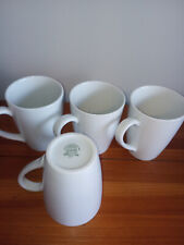 PILLIVUYT FRANCE EDEN EXTRA LARGE FRENCH PORCELAIN 4 COFFEE MUGS 12 OZ picture