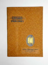 Original 1925 Trade Catalog Chicago Spring Hinge Co. +  Ephemera (40159) picture