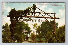 Oconomowoc WI-Wisconsin, Entrance to Danforth Lock, c1907 Vintage Postcard picture