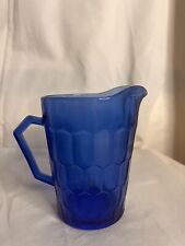 Shirley Temple Vintage 1930's mini pitchers - cobalt blue glass - 4