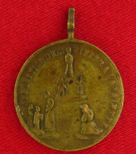 Antique MARY Medal French OUR LADY OF LA SALETTE APPARITION Religious Pendant picture