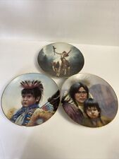LOT Of 3 Native American Collectibles Vintage Plates. picture