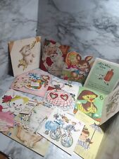 Vintage Used Juvenile Greeting Card Lot 50s 60s Various Makers picture