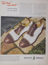 1945 Regal Shoes Vintage Print Ad Two Tones Leather Fashion Collectable picture