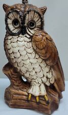 Vintage Ceramic Great Horned Owl Lamp Mid Century Modern  Rare Working Condition picture