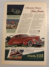 Vintage 1939 Nash Print Ad - Full Page - A Million Miles From Nowhere picture