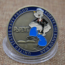 The Sailor Man Popeye Metal US Navy Proud Commemorative Challenge Coin Collect picture