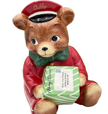 Harry and David Ceramic Cookie Jar 2010 Limited Edition Cubby Bear Delivery Boy picture