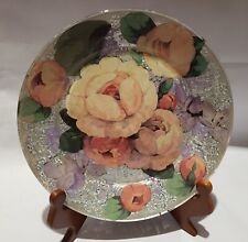 Antique Floral Decorative Plate Etched Silver picture