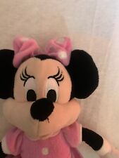Original Disney Minnie Mouse 9 inch Plush Pink Dress Bow Stuffed Animal Toy picture