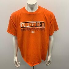 Rocky's Harley Davidson London Ontario Canada Men's XL T shirt Orange Cotton picture