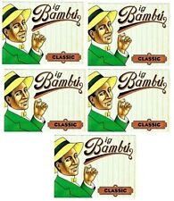 5x Bambu Rolling Papers Authentic Big Bambu Classic Papers 33/Lvs *USA Shipped* picture