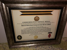 SPECIAL OPERATIONS COMMEMORATIVE SERVICE MEDAL CERTIFICATE ~ Type 1 picture