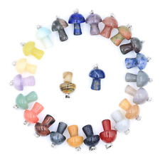 20pcs Natural Crystal Stone Small Mushroom Pendant Ornament Beads For Jewelry picture