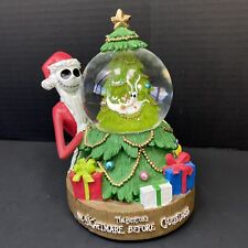 Vintage 1993 Nightmare Before Christmas Snow Globe Christmas Tree Music Box picture