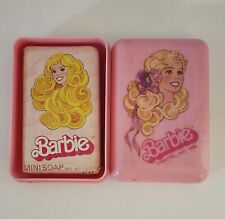 Vintage Barbie Mini Pink Travel Soap Dish Holder Trinket Box W/ Soap  1986 picture