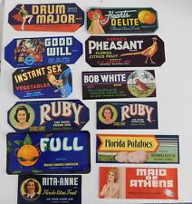 25  Different Old & Original  Florida Crate Labels picture