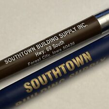 LOT (2) VTG Ballpoint Pens Southtown Building Supply Ace Hardware Forest City IA picture
