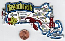 MASSACHUSETTS  STATE MAP JUMBO  MAGNET  3D  BOSTON, CAPE COD, SALEM, WORCESTER picture