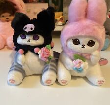 mofusand x Sanrio Characters Plush doll  Kuromi My Melody  Keychain Set picture