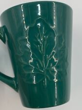 Vintage 2001 California Pantry Green Embossed Leaf Coffee Mug - Green Coffee Mug picture