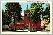 Vtg Union City Pennsylvania PA First Methodist Episcopal Church 1920s Postcard picture