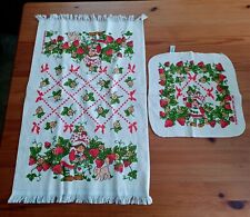 Vintage 1980 Strawberry Shortcake Hand Towel & Wash Cloth by American Greetings picture