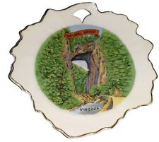 Vintage Natural Bridge Virginia Historic Landmark Souvenir Trinket Dish Plate  picture