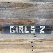 VTG Carved Wooden Girl Scouts Camping Campsite Cabin Sign   picture