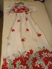 Hilo Hattie hawaiian dress Maxi Size 14 Red White picture