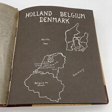 Vintage 1949 / 1950 Scrapbook Photo Album Holland Belgium Denmark 130 Photos picture