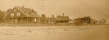 C.1920 RPPC BEACHWOOD, ME, COTTAGES HOUSE BEACH MAP REAL PHOTO Postcard P38 picture