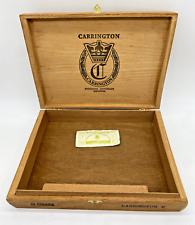 Wood Cigar Box Carrington V Wooden Clasp Latch Smoke 10x8x2