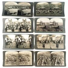 Peru Stereoview Lot of 8 Antique Stereoscopic South American Photo Set C1744 picture
