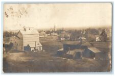 1907 Birds Eye View Town Church Railroad Wilson Kansas KS RPPC Photo Postcard picture