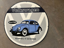 RARE PORCELAIN VOLKSWAGEN ENAMEL SIGN 36X36 INCHES DOUBLE SIDED picture