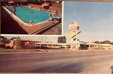 Shamrock Texas Rambler Motel Swimming Pool Old Cars Postcard c1970 picture