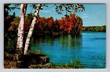 Sturbridge MA-Massachusetts, Scenic Greetings, Quiet Lake, Vintage Postcard picture