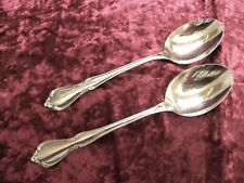 CHATEAU 2 Oval Soup / Place Spoons Oneida Oneidacraft Deluxe Stainless USA NICE picture