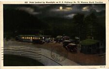 Vintage Postcard- Point Lookout By Moonlight, Western North Carolina Early 1900s picture