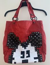Disney Couture MICKEY MOUSE Studded Handbag Tote Red Large 8bit Style picture
