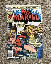 Ms. Marvel #17 * 2nd cameo app Mystique * 1977 UK price variant 12p * 1978 FN/VF picture