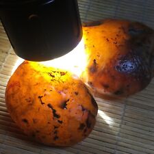 382g 2pcs Bonsai Suiseki-Natural Gobi Agate Eyes Stone-Rare Stunning Viewing  picture