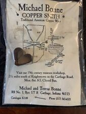 Rare Michael Bonne Salesman Sample handmade copper cookie cutter Heart Mini 3/4