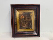 Oil Enhanced Print of Village Home with an Antique Walnut Eastlake Period Frame picture