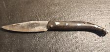 Vintage Unique navaja Spanish early Colonial Folding knife Horn And Shell Handle picture