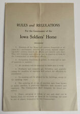G.A.R. Era Rules And Regulations For The Government Of The Iowa Soldiers' Home picture