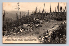 WWI Era French Postcard Ruins at Col du Linge German & French Trenches picture