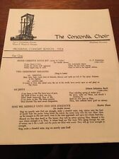 The Concordia Choir Program Concert Season 1954, Morehead Minnesota picture