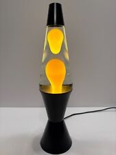Vintage 1995 Lava Lite Model 8408 Midnight Series Lava Lamp - Yellow / Clear picture
